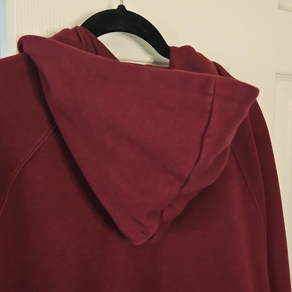 Fabletics Full Zip Hoodie, Maroon, XL